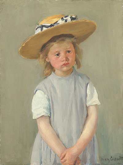 Child in a Straw Hat Mary Cassatt